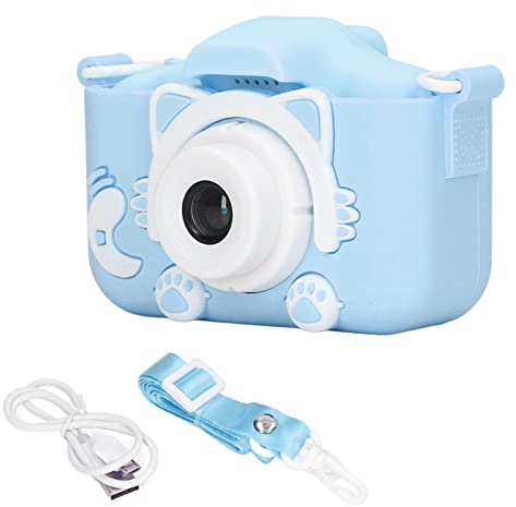 Kinderkamera, 5,1 cm (2,0 Zoll), 20 MP / 1080 P, HD Selfie-Digitalkamera für Kinder mit 32 GB Karte, Mini-Spielzeugkamera für 3-9 Jahre (Blau)