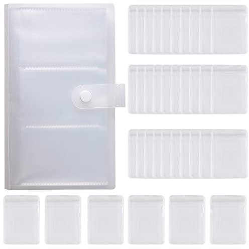 MULINHAI Libretto Portagioielli Trasparente,Organizer per gioielli da libro Jewelry storage book,per gioielli, anelli, orecchini(84 Griglie +30 Sacchetti)