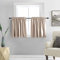 DONREN 2 Panels Blackout Half Curtains for Small Windows - Cabinet Curtain Tiers for Kitchen with Rod Pocket (Warm Taupe,52 x 36 Inch Length)
