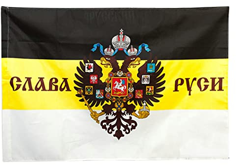 Anloximt Russische Reichsflaggen | Russland Kaiserliche Flaggen Outdoor 3x4.4ft,Doppelseitige russische Nationalflagge aus Polyester mit leuchtenden Farben für drinnen und draußen