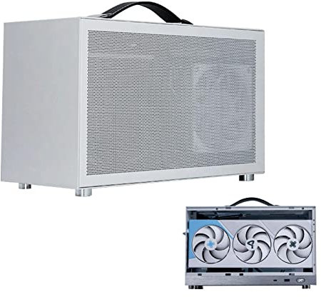 PC Case Fans - PC Holder Computer Case with Fan - High Airflow Fan Desktop Case with Mesh Front Panel, Portable Computer Host PC Accessories for Home Workplace Tayste