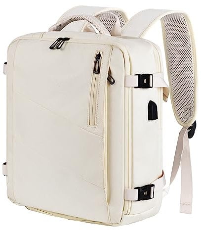 Leyrica Handgepäck Rucksack 45x36x20 für Easyjet, Reiserucksack Tasche Wasserdichter Flugzeug Reisetasche Handkoffer Laptop Rucksack Outdoor Tagesrucksack Schultasche (Beige)