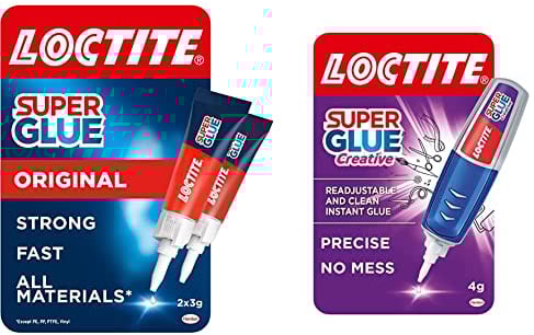 Loctite Universal, Strong All Purpose Adhesive for Repairs, Clear Glue Liquid for Various Materials, Easy to Use Instant Super Glue, 2 x 3g & Super Glue Creative, Glue Pen for Precise Application