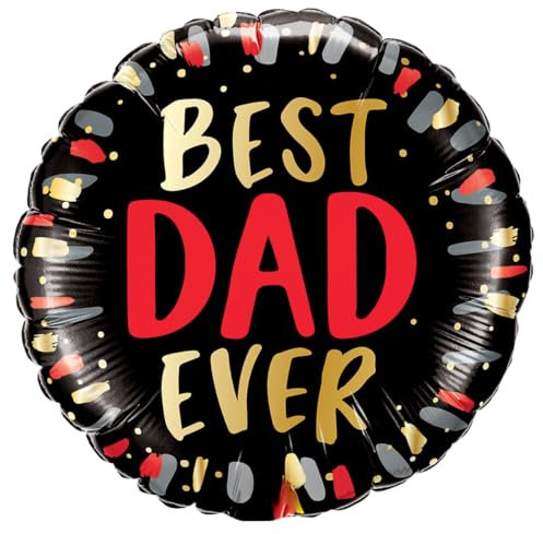 Qualatex Folienballon mit Aufschrift Best Dad Ever, 45,7 cm, mehrfarbig