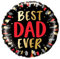 Qualatex Folienballon mit Aufschrift Best Dad Ever, 45,7 cm, mehrfarbig