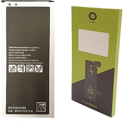 OH-BOX® Batteria compatibile con Samsung EB-BJ510CBE J5 2016 (J510 J510FN J510F J510G J510Y J510M)