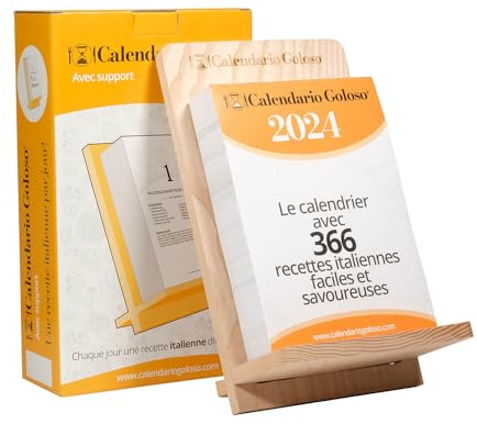 Calendario 2024 de cocina francesa | GOLOSO libro de recetas con soporte | Un libro con 366 recetas de la tradición italiana | Idea de regalo para todo el año | Formato A5 – Tamaño 23 x 17 x 14 cm
