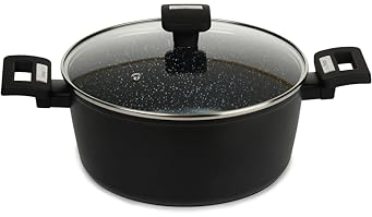 CosyChef Nova 20 cm - Casserole avec couvercle en verre et revêtement antiadhésif - Convient à tous les types de cuisinières, y compris à induction - Sans PFOA