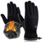 Yobenki Thermal Gloves for Men Women, Winter Running Glove Thickened Fleece Lining Snow Warm Gloves Cold Weather, Windproof Touchscreen Glove for Ski Cycling Driving