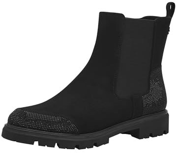 MARCO TOZZI by Guido Maria Kretschmer Damen Chelsea Boots Flach mit Reißverschluss, Schwarz (Black), 39 EU