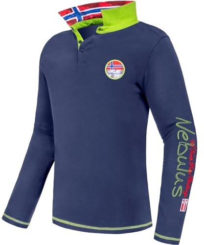 Nebulus Herren Langarm Polo Second, Shirt, Sweatshirt, Polo