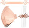 URROMA Serviettenring, reflektierend, 50 Stück, Serviettenverschluss, reflektierend, Roségold, dekorative Serviettenschnalle, für Hochzeit, Serviettenhalter aus Papier