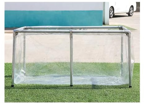 Aufstellpool, Edelstahl, Faltbarer Fischteich, Fischzucht, Wasserspeicher, Spielen im Freien mit Wasser, Sonnenschutz und verschleißfest, viele Größen (Farbe: klar, Größe: 120 x 100 x 70