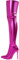 Stivali sopra il ginocchio da donna in vernice sexy – Stivali alti al ginocchio con tacco a spillo lungo in pelle stivali alti con tacco alto, Rosa acceso., 42 EU