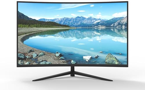 Computek 32 Curved FHD Ultra-Thin Bezel Gaming Monitor - Full HD VA, 165hz Refresh Rate (DP/HDMI), 1ms MPRT,2x HDMI, 1 x Display Port, Low Blue Light Mode, VESA Mountable, Built in Speakers.