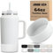 Jmoe USA Boot for 64oz Stanley Quencher H2.0 FlowState Tumbler With Handle | BPA Free Silicone | Sleeve Protector for Bottom of Cup | Protects Against Dents & Scratches (White)