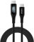THRICEX® 60W USB C to USB C Fast Charging Cable, 1.2M Nylon Braided Type C Data Cord with LED Display, PD 3.0 Compatible with iPhone 16/15 Series, Samsung Galaxy S24