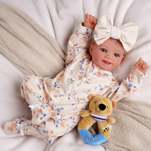 BABESIDE Reborn Puppe Lebensecht – 17 Zoll Realistisches Neugeborenes Baby Mädchen mit Offenen Augen, Inklusive Zubehör für Kinder ab 3 Jahren