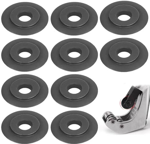 Yuiturt 10 Stück Manganstahl Ersatzschneidräder für Rohrabschneider, schneidrad für Kupfer, Messing, Aluminium, Stahl und Kunststoffrohre