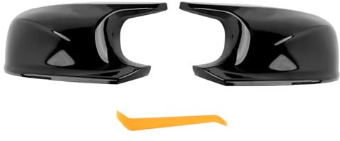 Spiegelkappen, Auto Rückspiegel Kappe Glänzend Schwarz Kompatibel mit BMW X1 E84, X3 F25 Pre-LCI 2010-2013 (1 Paar)