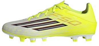 adidas Unisex Adulto F50 Club Firm Ground/Multi Ground Football Boots, Team Solar Yellow 2/Core Black/Lucid Red, 42 EU