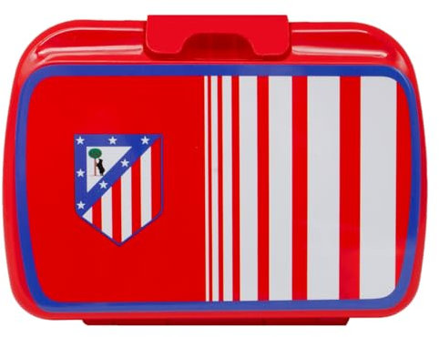 ms móvil shop Sandwichera Atlético de Madrid Oficial | Caja Almuerzo Infantil | Escudo del Club | Cierre Seguro | Ideal para Cole, Picnic o Regalo para Fans