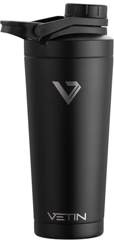 VETIN Bouteille shaker à protéines (noir)