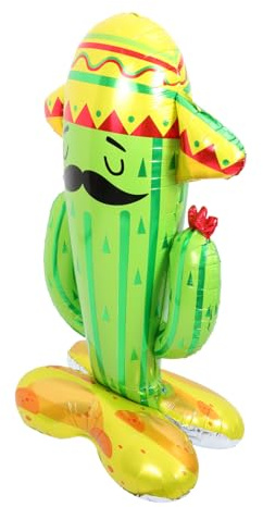 Toyvian Globo Inflable De Aluminio Estilo Cactus Decoración Para Fiesta Hawaiana Vibrante