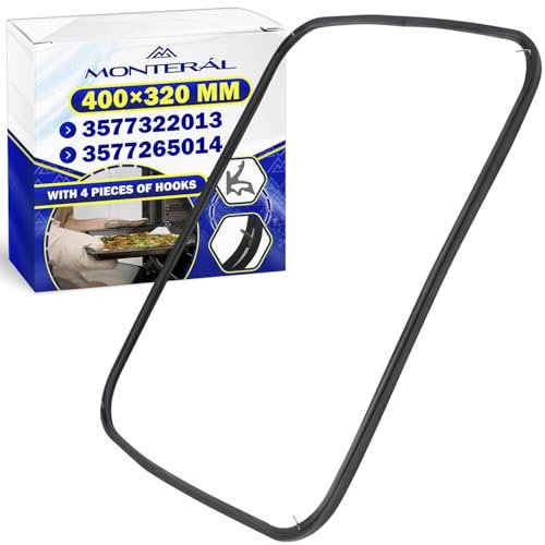 Guarnizione per porta del forno 400x320 mm con 4 pezzi di ganci con codice originale 3577322013 3577265014 per Electrolux - Garanzia di 10 anni - MONTERAL