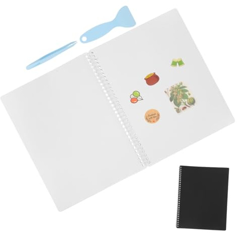 Garneck Stickerbuch Set Wiederverwendbares Sticker Album mit Werkzeugen Leeres Notizbuch für Sticker Sammlungen für Erwachsene
