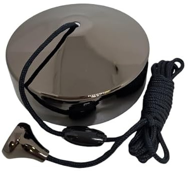 Black Chrome Bathroom Light Pull Cord Switch with Black Cord and Toggle 6amp