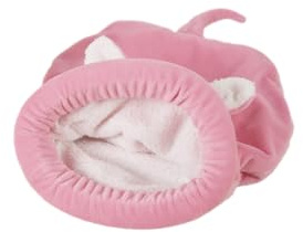 Zambuph Lit pour Animal de Compagnie Mignon et Adorable pour Votre Petit ami à Fourrure en Tissu pour Chat, Chien, Grandes Oreilles et Petite Queue, Rose, M