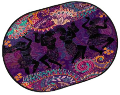 TropicalLife Hippie Ethno Paisley Eingangstürmatte Teppich für Wohnzimmer Küche Zuhause Badbereich Teppiche Waschbar Indoor Outdoor rutschfeste Boden Fußmatte 40 x 60 cm