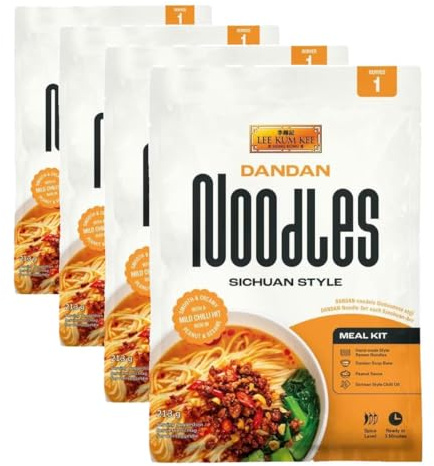 Lee Kum Kee Dan Dan Noodle Kit, 213 g (Pack of 4)