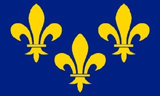 Fahne / Flagge Frankreich - Fleur de Lis 90 x 150 cm