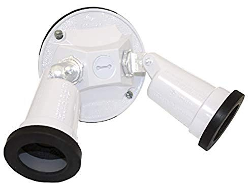 Sigma Engineered Solutions Weatherproof 14782WH Round Cover and Two Lamp Holder Kit, White