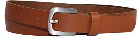 Vascavi Ledergürtel echt Leder Gürtel, Jeansgürtel, Hüftgürtel, Made in Germany, 2 cm breit und ca. 0.25 cm stark (95 cm Gesamtlänge 105 cm, Cognac)