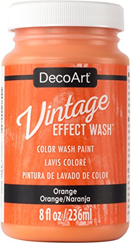 Deco Art Pintura de Lavado Efecto Vintage, no aplicable, Naranja, 6.09 x 6.09 x 10.92 cm