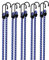 DEUBA® 10x Bungee Cords With Hooks | 30.5cm | Lashing Straps for Securing Luggage, Camping Tents, Tarps, Garden Furniture, Wheelie Bin Lid | Weatherproof & Scratch Resistant