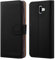 iCatchy For Samsung Galaxy J6+ Leather Wallet Flip Book Stand View Card Holder for Samsung Galaxy J6 Plus Case (Black)
