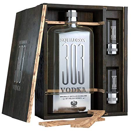 SQUADRON 303 - PREMIUM VODKA - vol. 40% - 70cl - Gift Box with 2 shot glasses