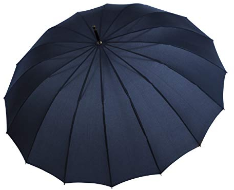 doppler Langschirm Liverpool Automatic – Großes Schirmdach – Ausgefallene, edle Optik – Navy