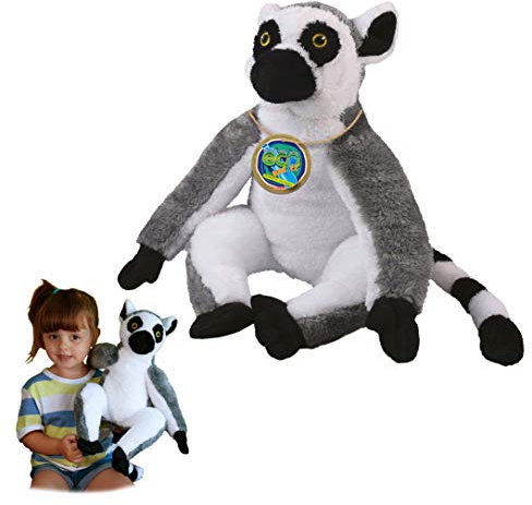 EcoBuddiez - Kattas von Deluxebase. Großes 30cm weiches Plüschtier aus recycelten Plastikflaschen. Umweltfreundliches kuscheliges Geschenk für Kinder und süß Stofftier für Kleinkinder.