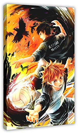 Anime-Poster Haikyuu 32, Leinwandposter, Schlafzimmer, Dekoration, Sport, Landschaft, Büro, Raumdekoration, Geschenk, 60 x 90 cm, Rahmen
