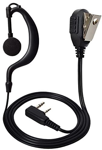 HYS Walkie Talkie Earpiece G-Shape Police Security Headset Compatible with Baofeng UV-5R UV-82 Kenwood Midland Wouxun 2 Way Radio