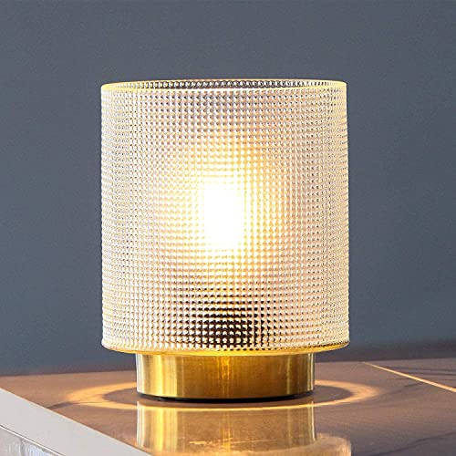 MJ PREMIER Tischlampe Kabellos, Tischlampe Batteriebetrieben Tischleuchte ohne Kabel Glas Timerfunktion Outdoor Lampe Nachttischlampe für Schlafzimmer Wohnzimmer Badezimmer (Klar)