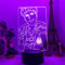 Haikyuu - 3D-LED-Lampe in Form einer Zeichentrickfigur, dekoratives Innenlicht Ideal für ein Kind Weihnachten Geburtstagsgeschenk-16 Farbe mit Fernbedienung