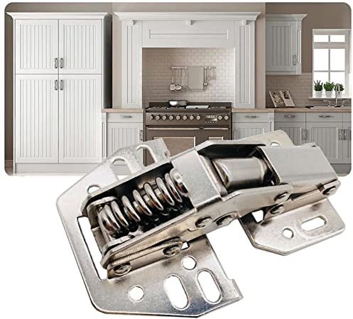 Swing Up Flap Hinge, 2pcs Overhead Swing Up Locker Cupboard Door Stay Hinge Caravan Motorhome for Mounting with Panel, Opening Angle 90°