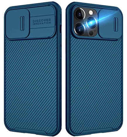 Nillkin CamShield Pro Case Compatible with iPhone 13 Pro Max, [Camera Protection] with Slide Camera Cover, Slim Stylish Protective Case Compatible with iPhone 13 Pro Max 6.7 Blue