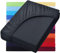 NatureMark Basic Boxspringbett & Wasserbett Spannbettlaken 200 x 220 cm - 40 cm Steghöhe - 200x220cm Spannbetttuch - 100% Baumwolle, Schwarz